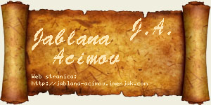 Jablana Aćimov vizit kartica